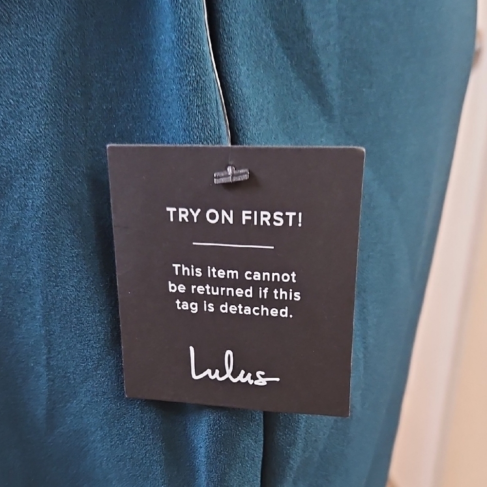 Lulu's Dark Teal Sexy Cutout Mini Dress Size Medium NWT - Picture 5 of 10